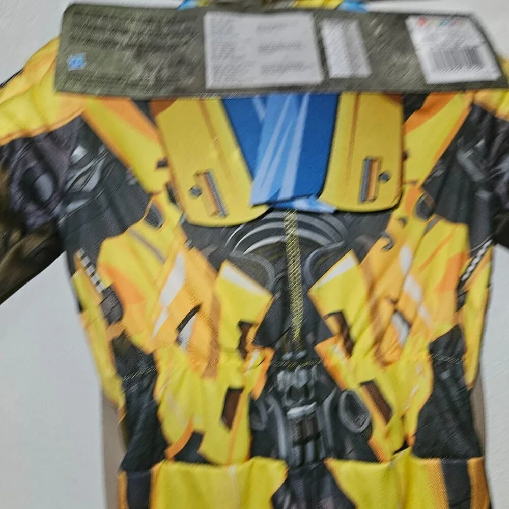 NWT Bumblebee Transformers Halloween Costume Yellow Toddler 2T Mask Jumpsuit